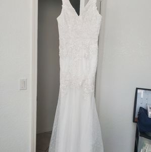 Fitted White Wedding/Reception Dress